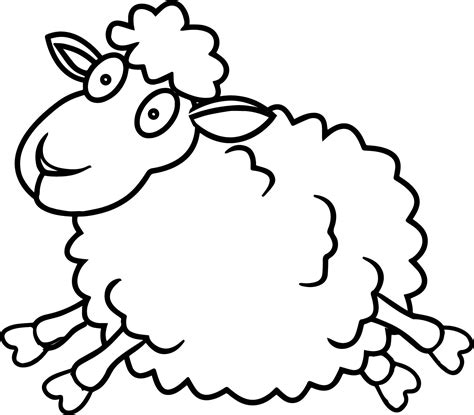 Free printable sheep coloring page for kids. Sheep Jump Coloring Page | Wecoloringpage.com