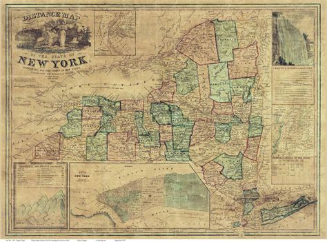 Lancaster New York 1855 Old Town Map Custom Print Erie