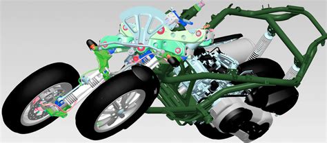 Motorcycles have two primary sections, the front of the bike and the rear. A Design That Lets Two Wheels Act as One - The New York Times