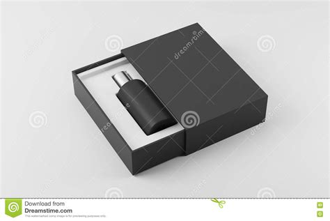 Download Black Perfume Bottle In White And Black Box Stock ...