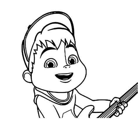 Loro si divertono tanto e sono felicissimi di ricevere sul petto la loro coccarda. Alvin and the Chipmunks - Alvin suona la chitarra