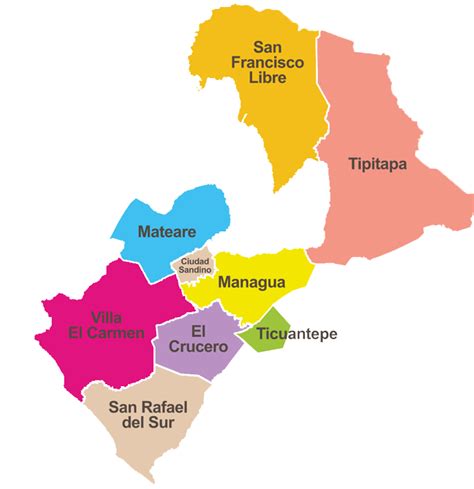 Mapa De Managua Nicaragua