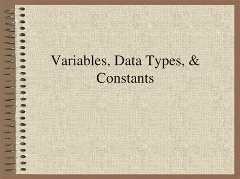 PPT Variables Data Types Constants PowerPoint Presentation Free Download ID
