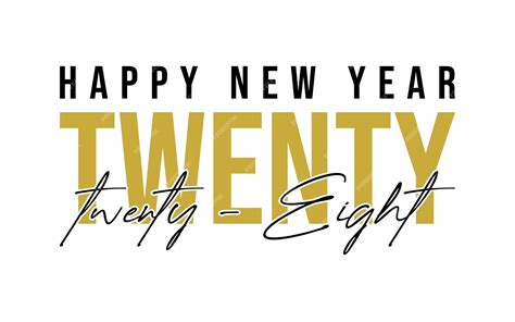 Premium Vector 2028 Typography Logo Design Concept Happy New Year