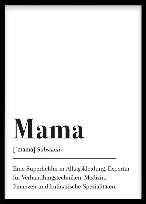 Mama Definition Din A4 Poster Etsyde In 2023 Werdende Mutter