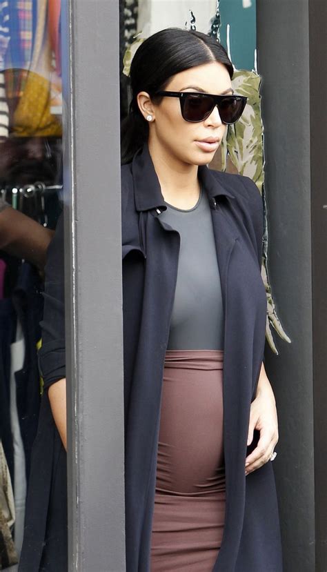 Pregnant Kim Kardashian Attends Vaultier Couture In Paris On July 21th