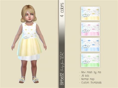 The Sims Resource Ceremony Dress For Toddlers By Birba32 • Sims 4