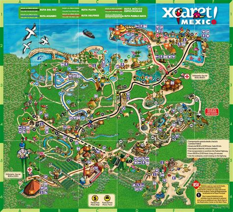Xcaret Map 2024 Pdf Riviera Maya