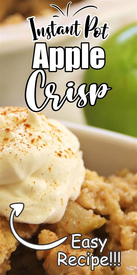 It only takes about 15 minutes from start to finish! Instant Pot Apple Crisp | Recipe in 2020 | Apple recipes ...