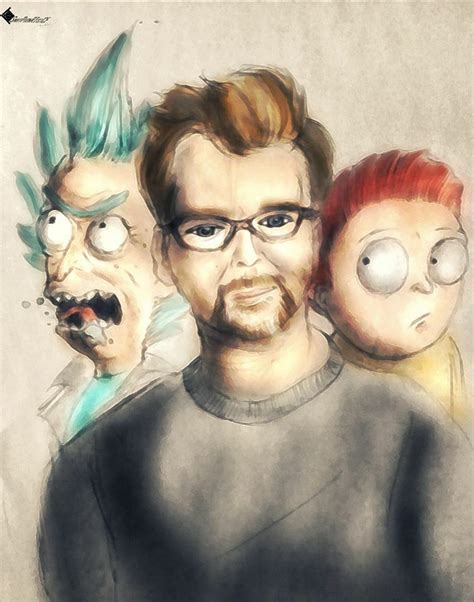 Justin Roiland With Rick And Morty By Smrtphonrtistcf On Newgrounds