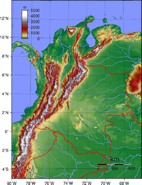 Mapa Topográfico De Colombia Mapa De Colombia