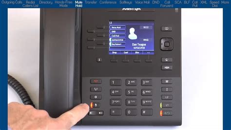 Mitel 6867i Phone How To Use Hold And Mute Youtube