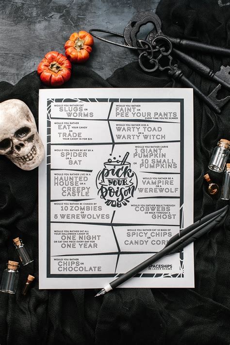 Would You Rather Free Halloween Printable Game