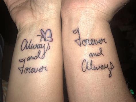 Couple Tattoos Always And Forever Forever And Always Tattoo Forever
