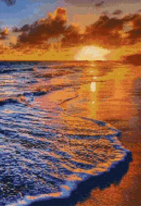 Ocean Beach Sunset Cross Stitch Pattern Pdf Instant Etsy