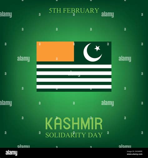 5th February Kashmir Solidarity Day Vector Illustration Stock Vector