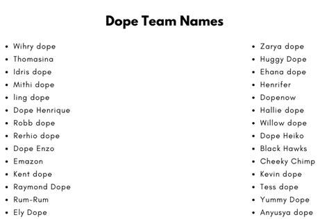430 Catchy Dope Team Names For You