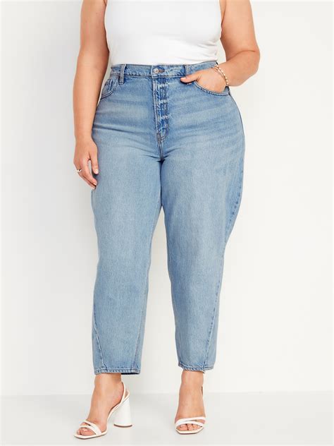 Extra High Waisted Non Stretch Balloon Jeans For Women Old Navy