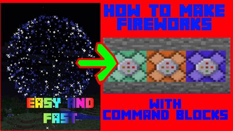 Minecraft How To Summon Fireworks With Command Blocks Youtube