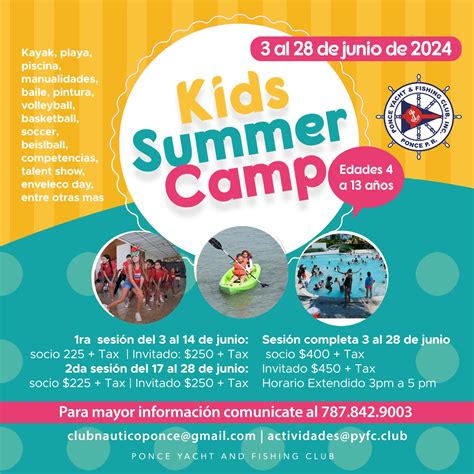 Kids Summer Camp 2024 | Club Nautico de Ponce