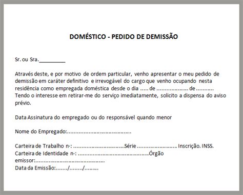 Como Fazer Uma Carta De Demissao  Images and Photos finder