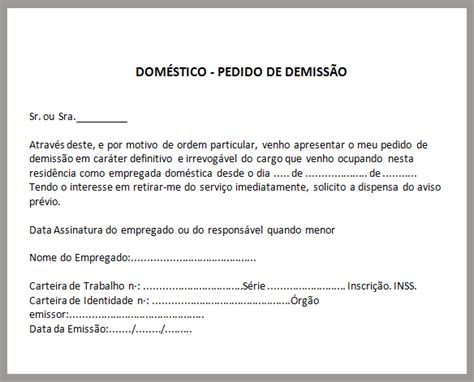 Carta De Demiss O Modelos Prontos