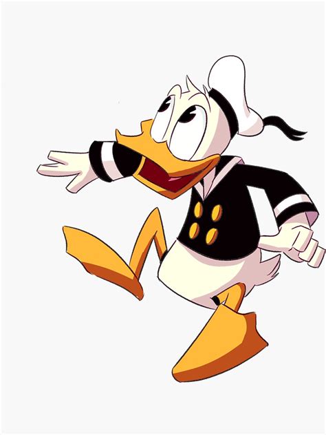 Donald Duck Sticker For Sale By Glointheart Redbubble