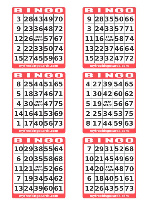Free Printable Bingo Cards With Numbers Free Printable Vrogue