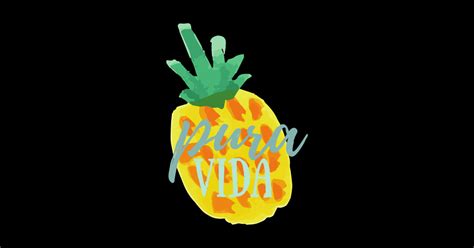 Pura Vida Pineapple Summer Fruit Sticker Teepublic