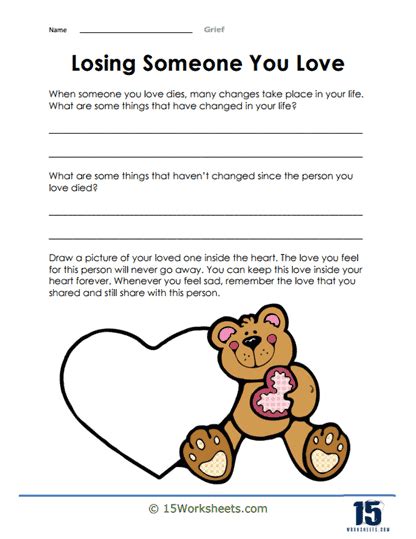 Grief Worksheets 15