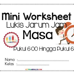 Selamat blogger prasekolah perak tengah. lembaran kerja prasekolah masa dan waktu-02 | KitPraMenulis