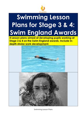 Swimming Lesson Plans For Stage 3 And 4 Of Swim England Awards Teaching Resources