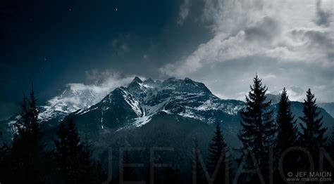 Image Moonlight Over Mountains Stock Photo By Jf Maion