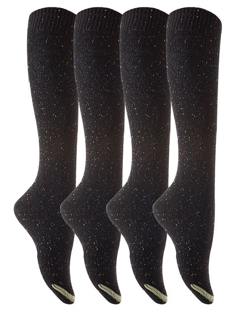 Lian Style Womens 4 Pairs Pack Knee High Cotton Boot Socks Size 6 9black Knee