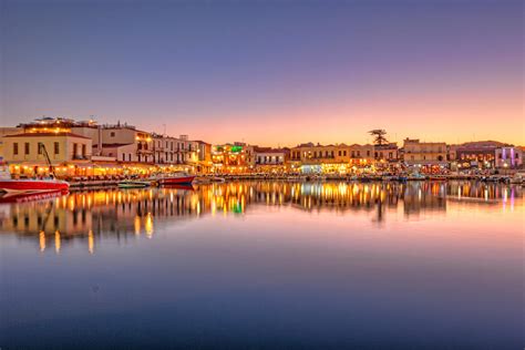The Sunset At Rethymno In Crete Greece Photograph By Constantinos