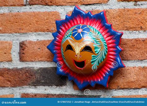 Mexican Clay Sun Faces