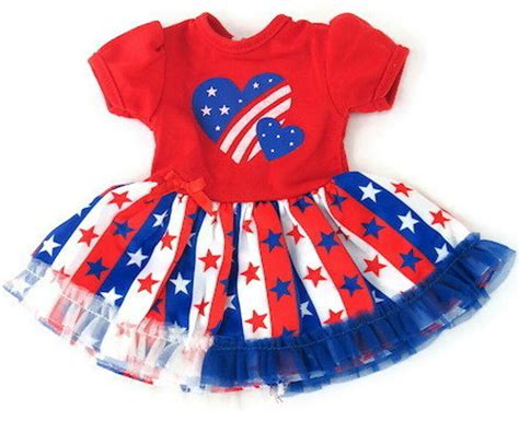 patriotic stars and hearts dress fits 18 inch american girl doll clothes ebay