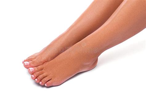 beautiful feet with perfect french spa pedicure stock image image of orchid body 18405041