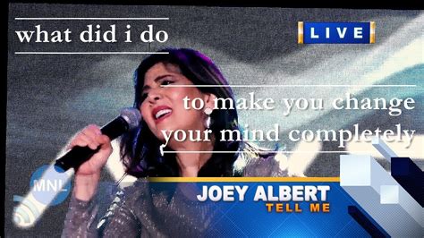 Karaoke Tell Me Joey Albert Momentum Live Mnl Youtube