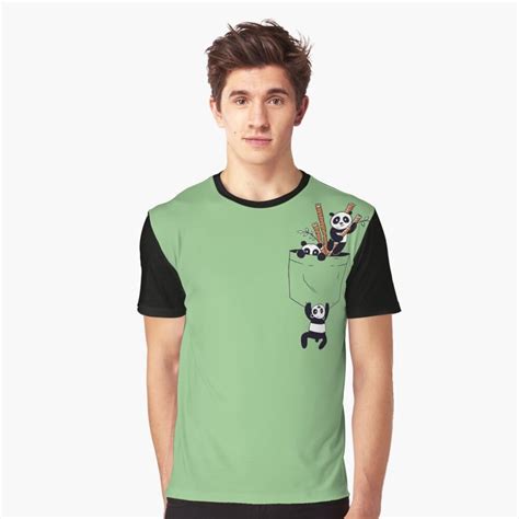 Funny Shirt Pocket Cute Pandas Graphic T Shirt For Sale By K