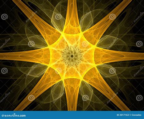 Fractal With Star Abstract Design Background Stock Illustration