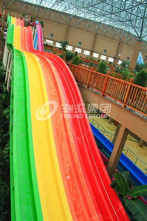 Commercial Frp Fiberglass Rainbow Water Slides Customized Sgs Iso9001