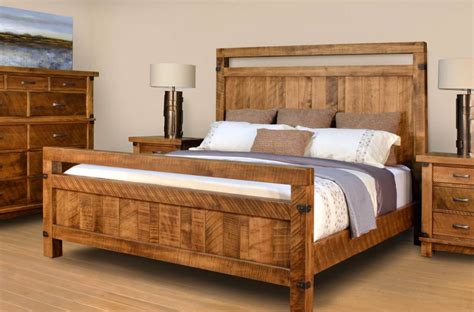watford city rough sawn bedroom set countryside amish