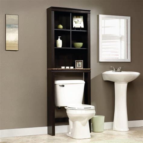 Three shelf black space saver for bathroo. 20 Best Wooden Bathroom Shelves Reviews