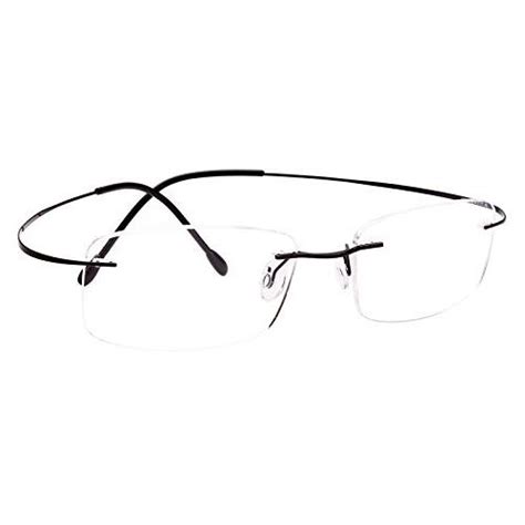 Agstum Pure Titanium Rimless Frame Prescription Hingeless Eyeglasses