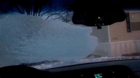 Scraping Ice Off Windshield With Spatula Youtube