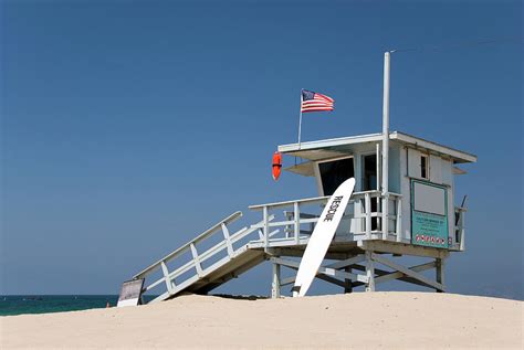 Lifeguard Station At The Beach By Frankvandenbergh