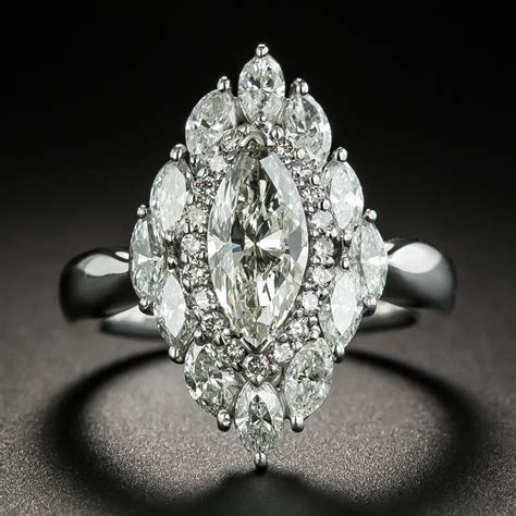 Estate 102 Carat Marquise Cut Diamond Ring Antique And Vintage