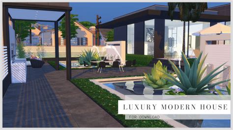 Luxury Modern House Download Tour Cc Creators The Sims 4 Dinha