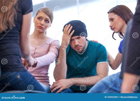 Young Comforting A Man Stock Image Image Of Caucasian 34392383